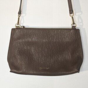 Calvin Kelin brown and gold  crossbody  purse EUC